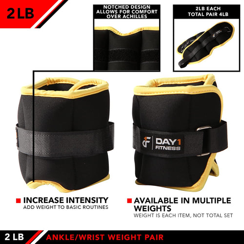 Adjustable Ankle Weights - Ankle Weight Pair 10 Weight and Bundle Options